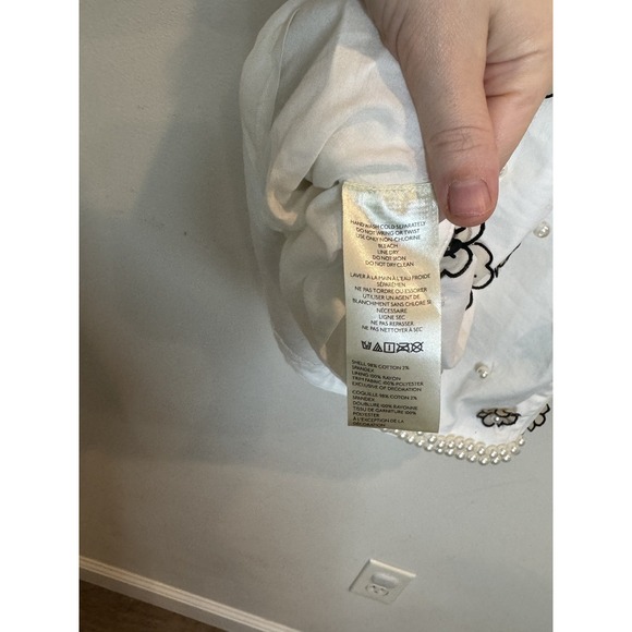 Maeve‎  Womens Extra Small Floral Pearl Sleeveless Embellished Shift Mini Dress - Picture 14 of 16